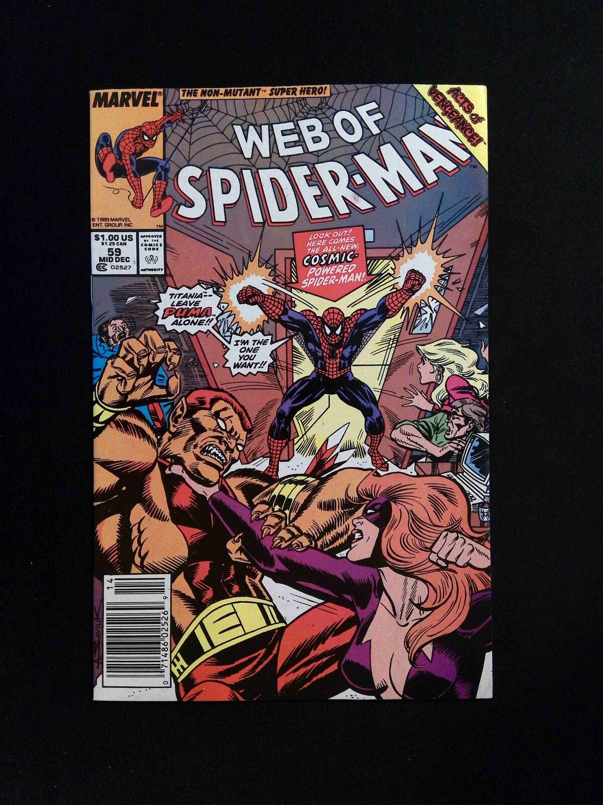 Web Of Spider-Man #59 Marvel Comics 1989 VF- Newsstand
