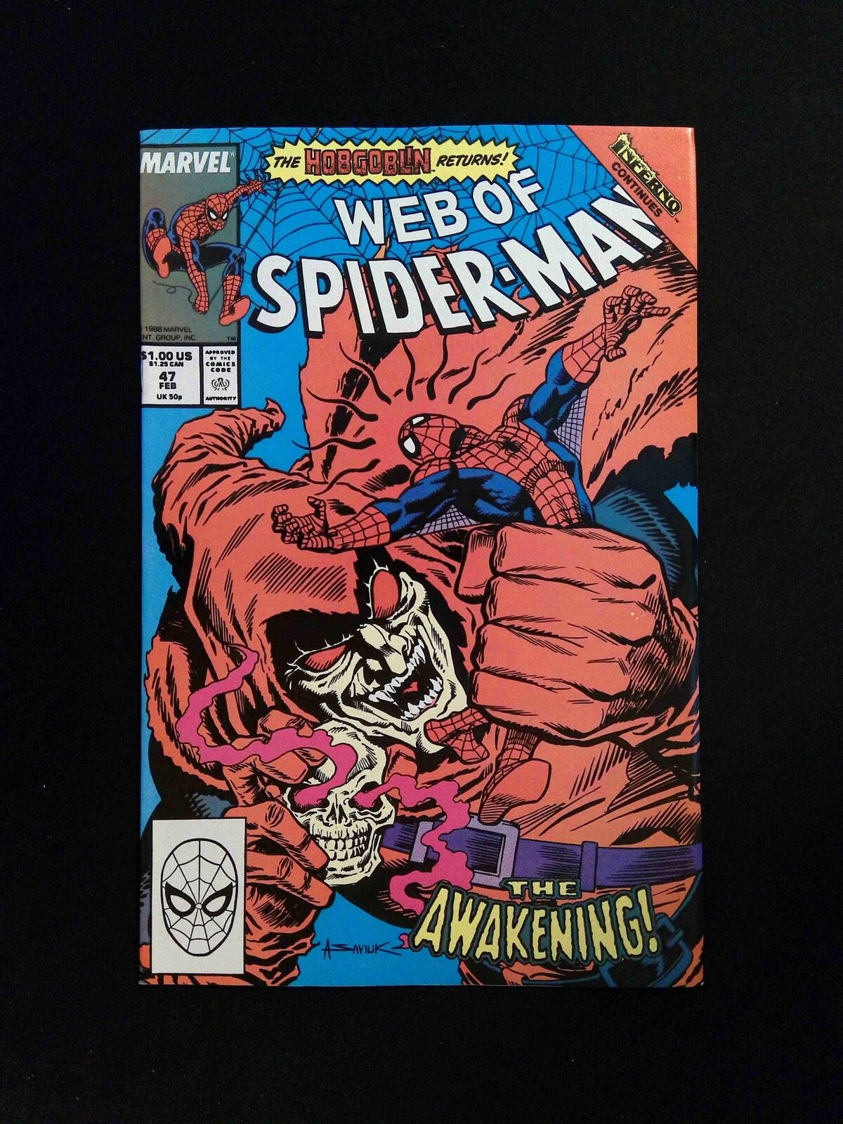 Web Of Spider-Man #47 Marvel Comics 1989 VF+