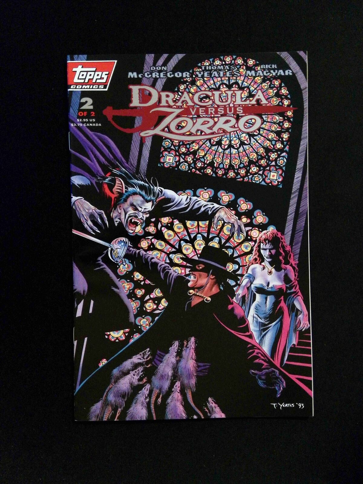 Dracula vs. Zorro #2 TOPPS Comics 1993 VF/NM