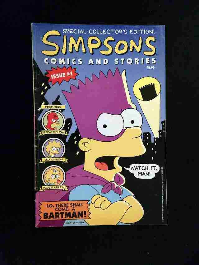 Simpsons Comics and Stories #1P BONGO Comics 1993 FN+ VARIANT COVER