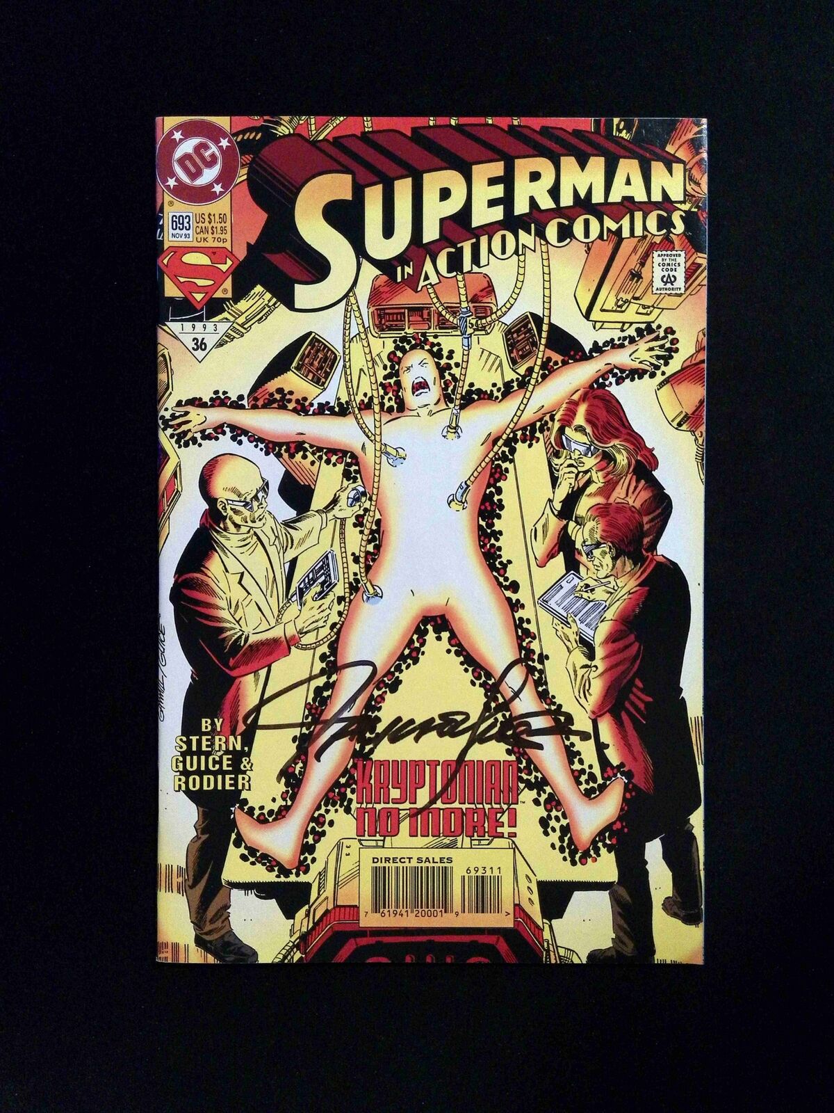 Action Comics #693 DC Comics 1993 VF+ Signed BY JACKSON GUICE