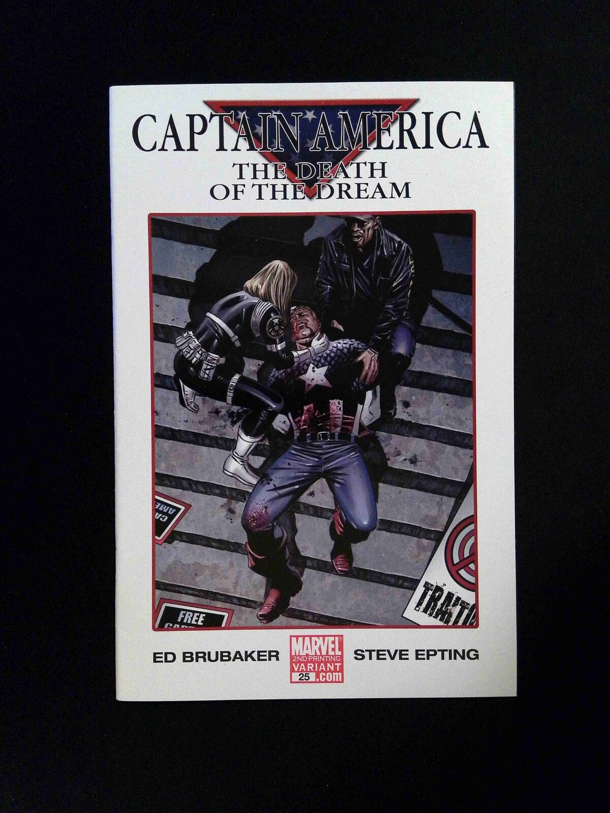 Captain America #25C (5th Series) Marvel 2007 VF+ 2nd Edition Epting Variant