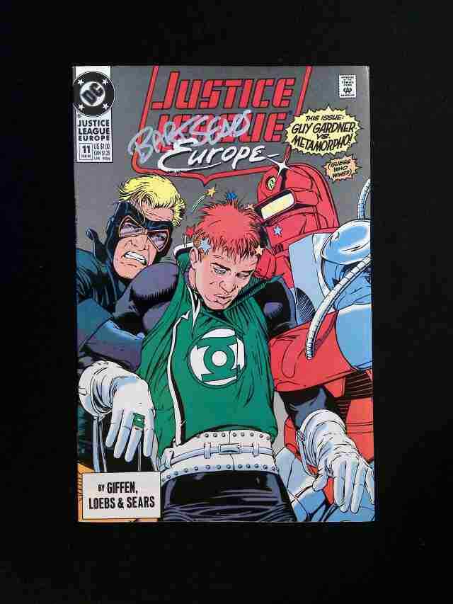 Justice League Europe #11 DC Comics 1990 VF+ BY SIGNED BART SEARS