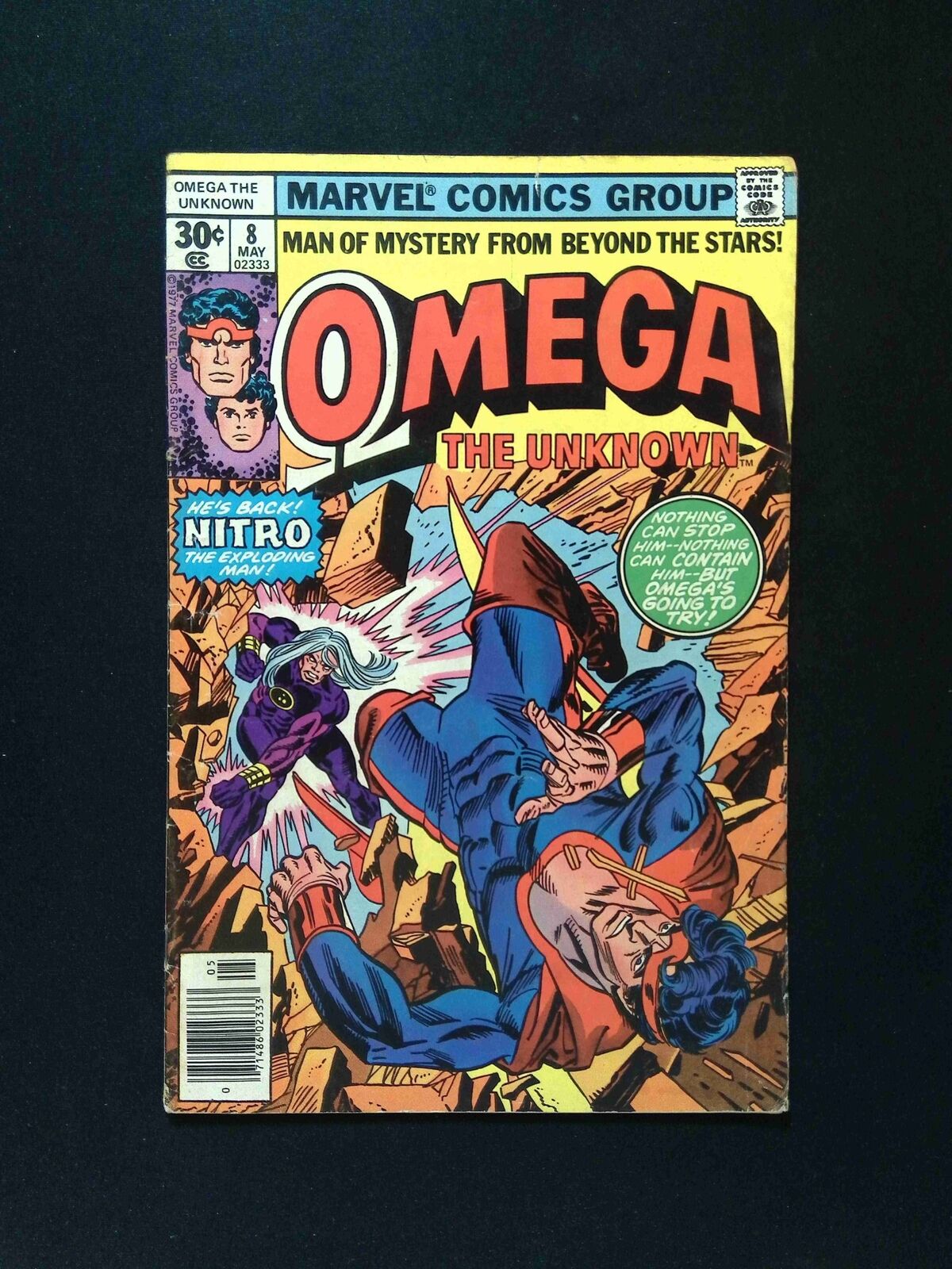 Omega the Unkown #8 MARVEL Comics 1977 FN- NEWSSTAND