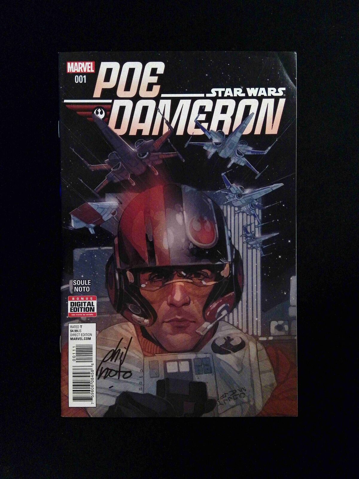 Star Wars Poe Dameron #1 Marvel Comics 2016 VF/NM SIGNED BY PHIL NOTO