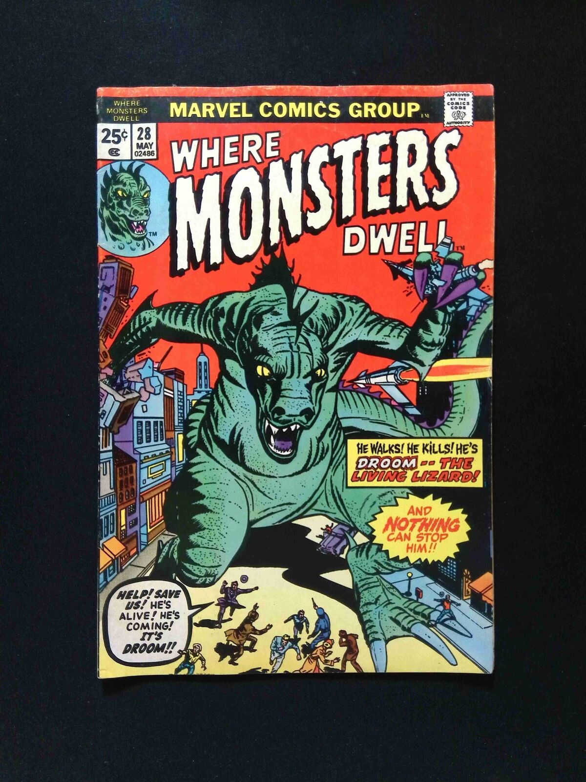 Wher Monsters Dwell #28 MARVEL Comics 1974 FN-