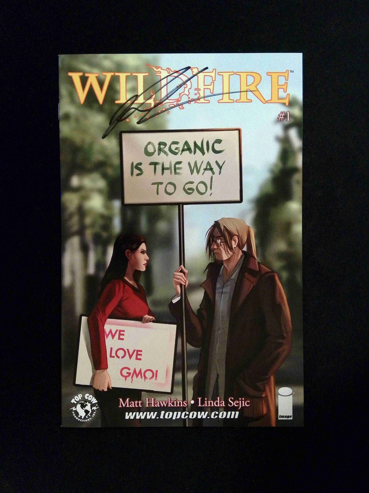 Wildfire #1C Image Comics 2014 NM- Signed BY MATT HAWKINS