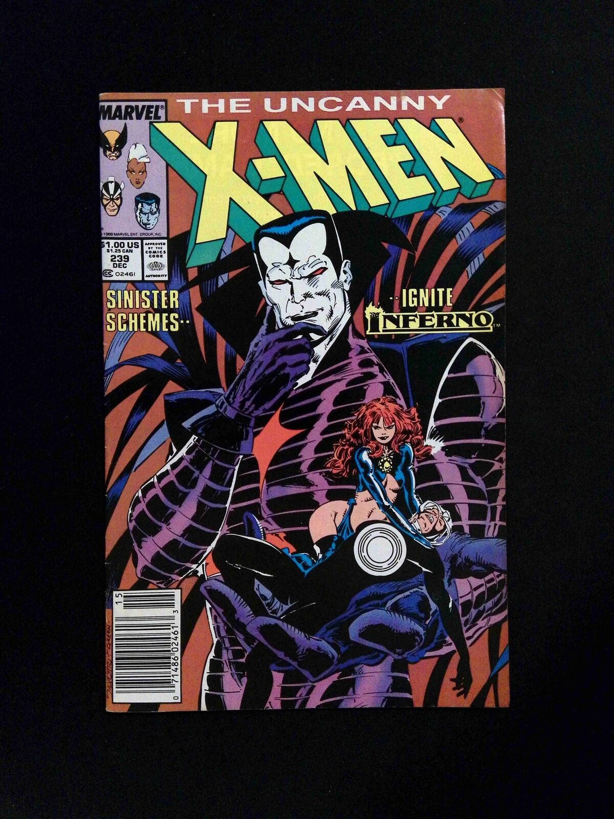 Uncanny X-Men #239 Marvel Comics 1988 FN Newsstand