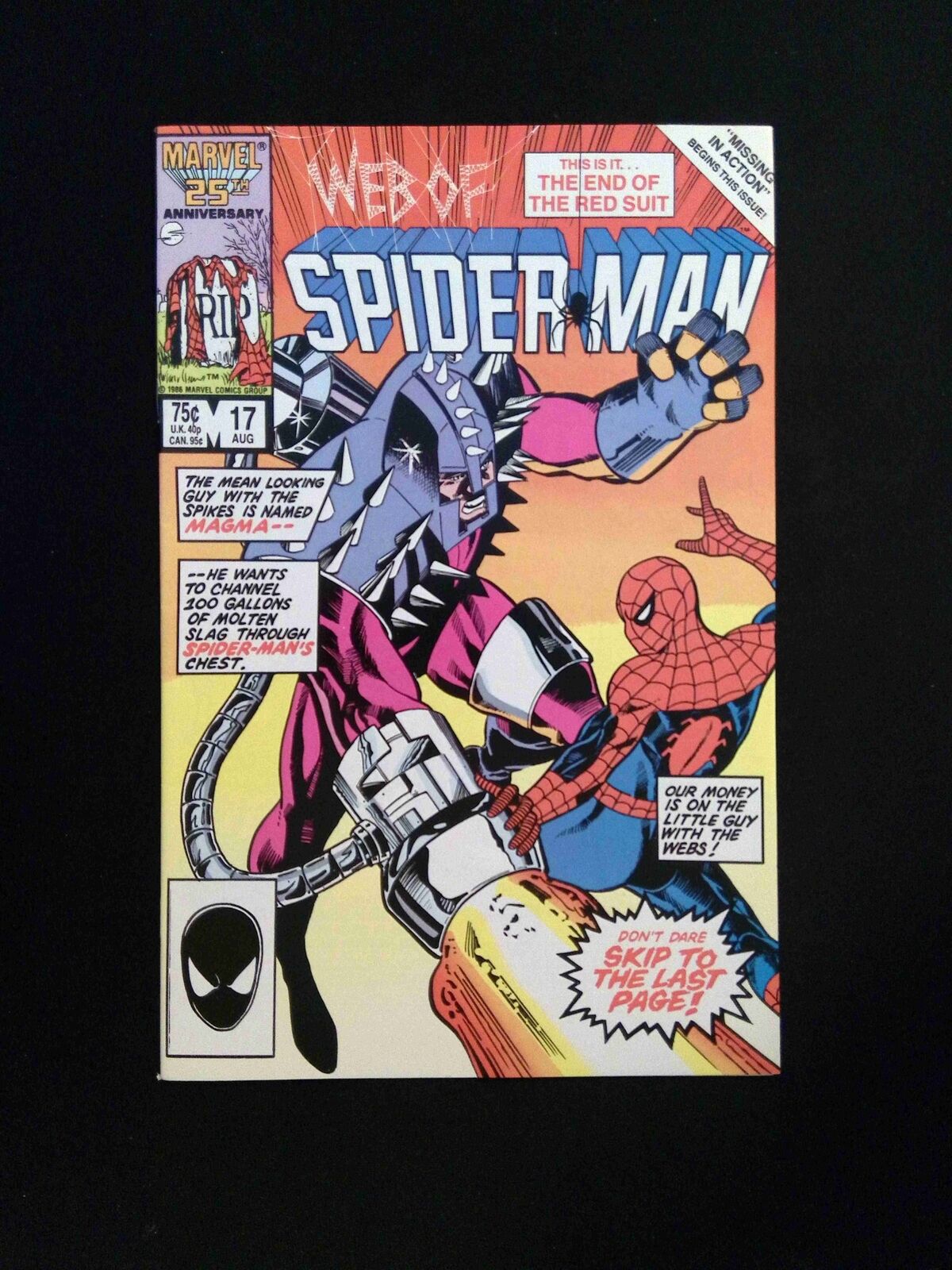 Web Of Spider-Man #17 Marvel Comics 1986 VF+
