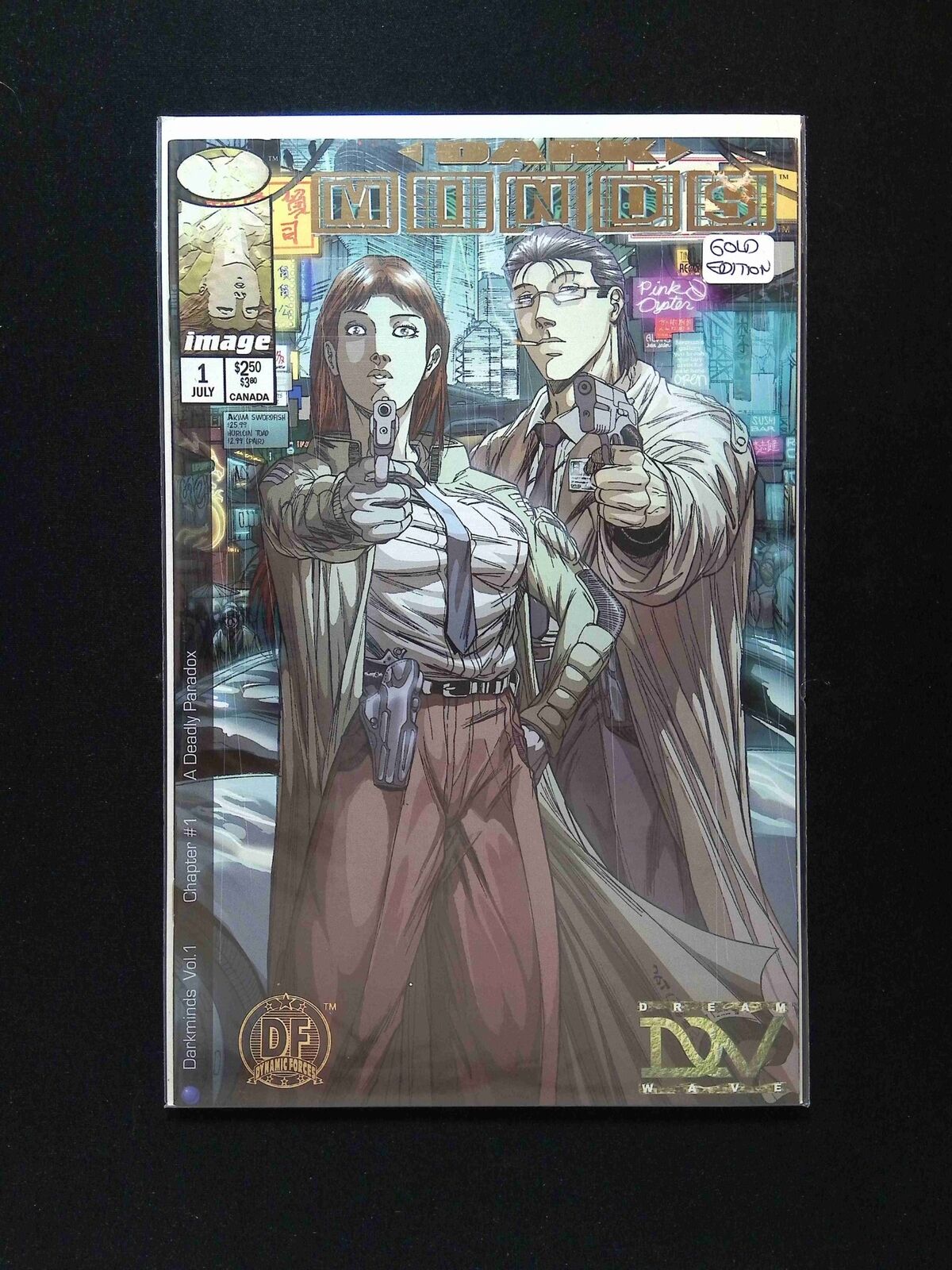 Darkminds #1B.DF.GOLD IMAGE Comics 1998 NM+ GOLD EDITION AND COA