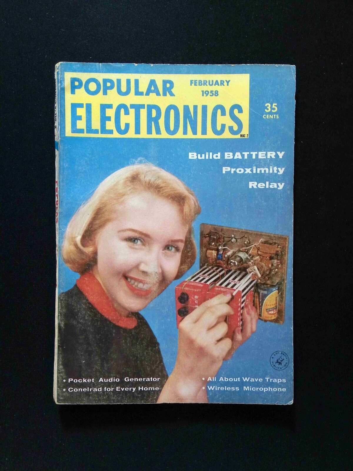 Popular Electronics Magazine Build Battery Proximity Relay #2 1958 FN-
