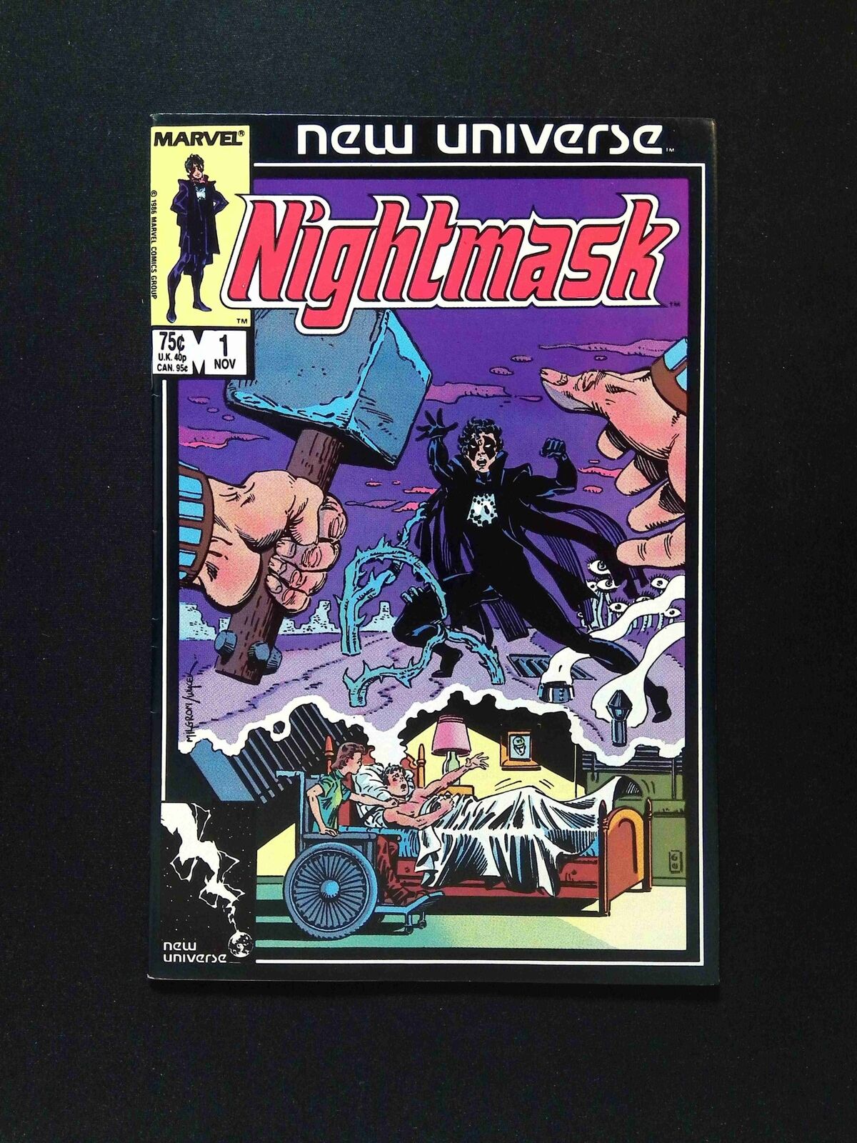 Nightmask #1D MARVEL/New UNIVERSE Comics 1986 VF+ VARIANT COVER