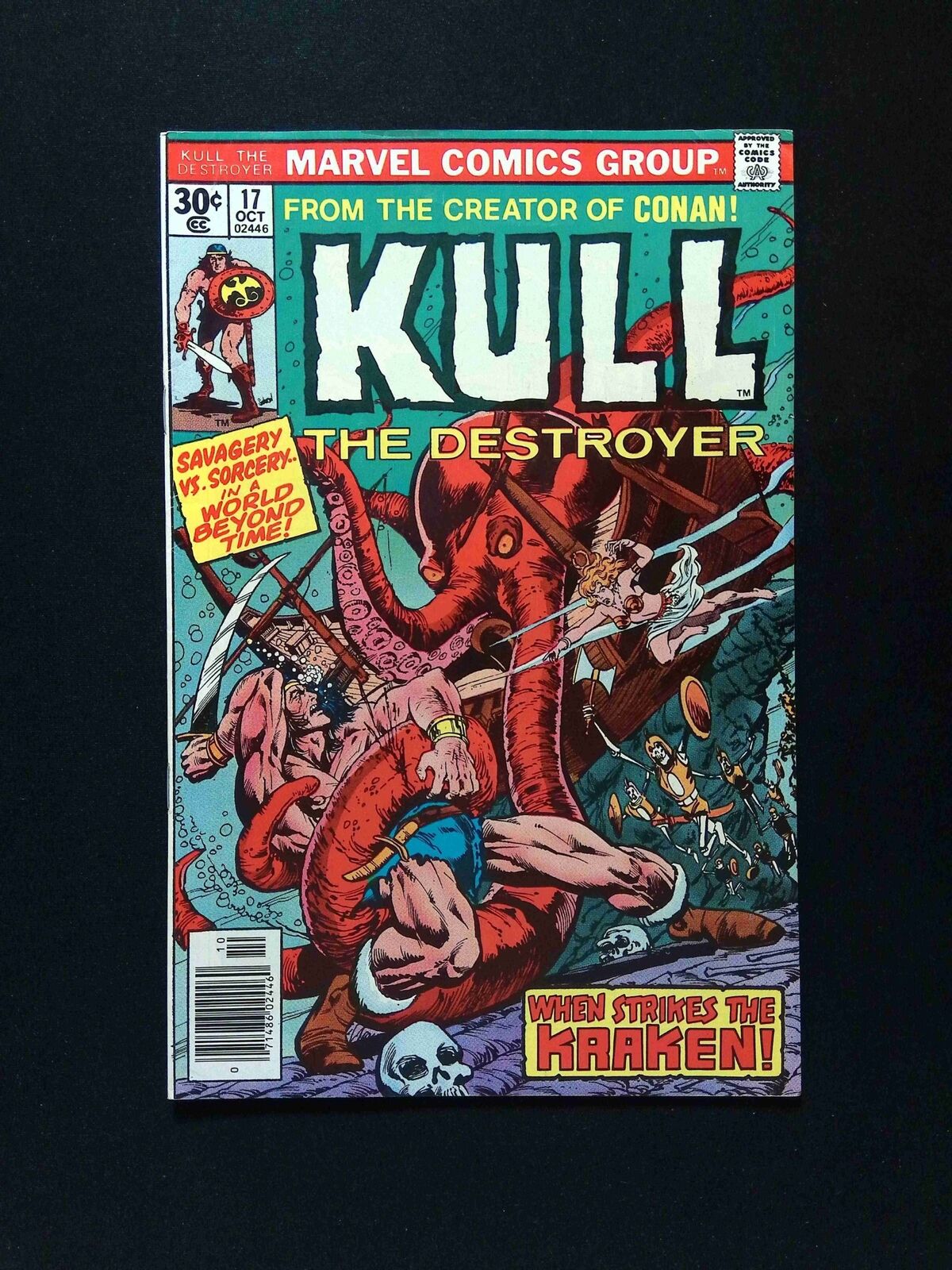 Kull the Conqueror #17 MARVEL Comics 1976 FN/VF NEWSSTAND