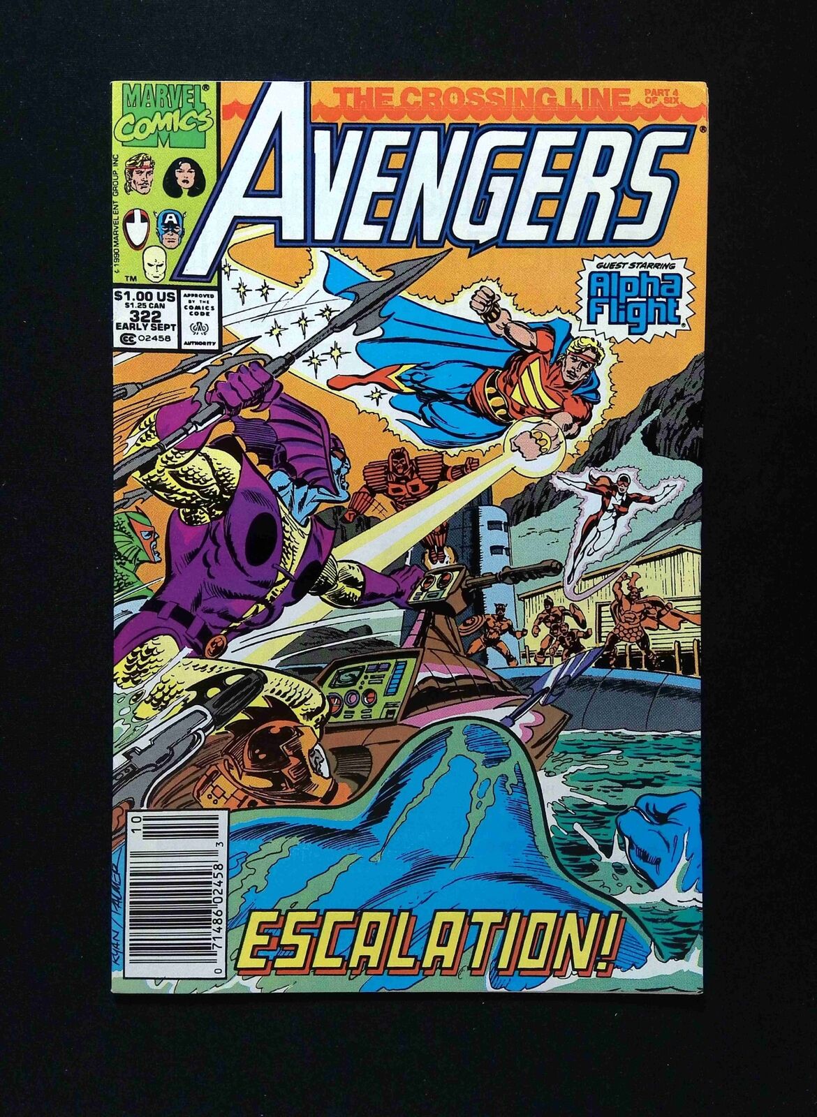 Avengers #322 MARVEL Comics 1990 VF NEWSSTAND