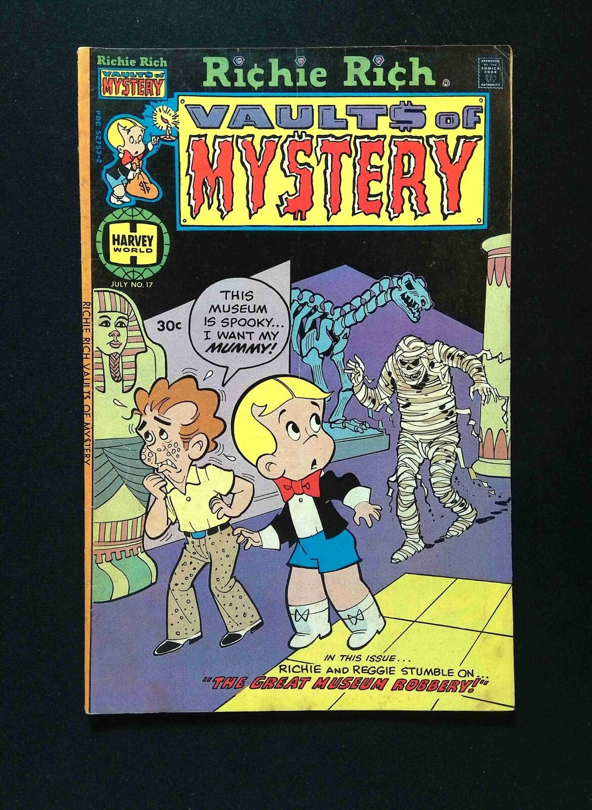 Richie Rich Vault of Mystery #17 HARVEY Comics 1977 FN-