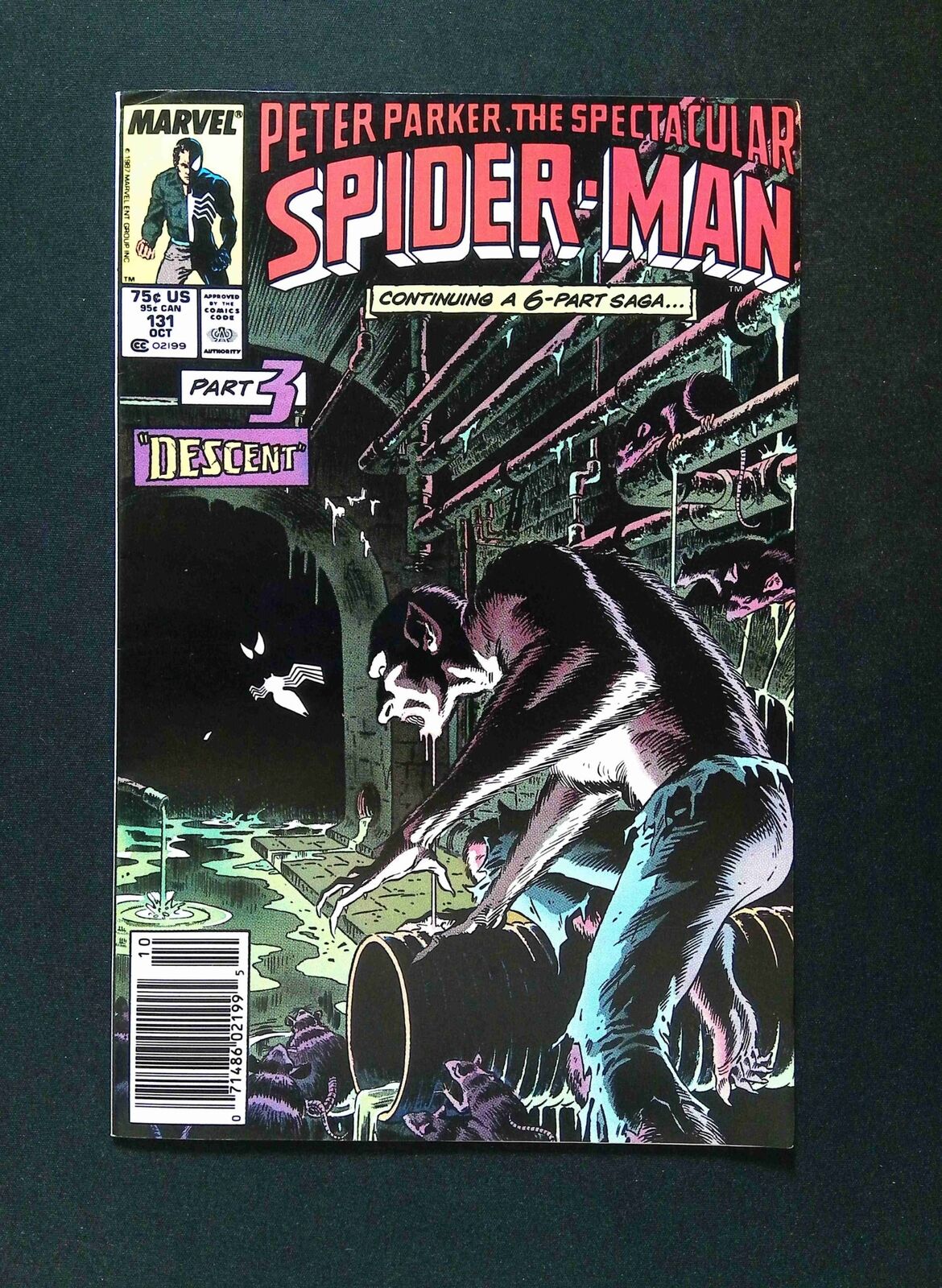 Spectacular Spider-Man #131N Marvel Comics 1987 VF+ Newsstand Newsstand Variant