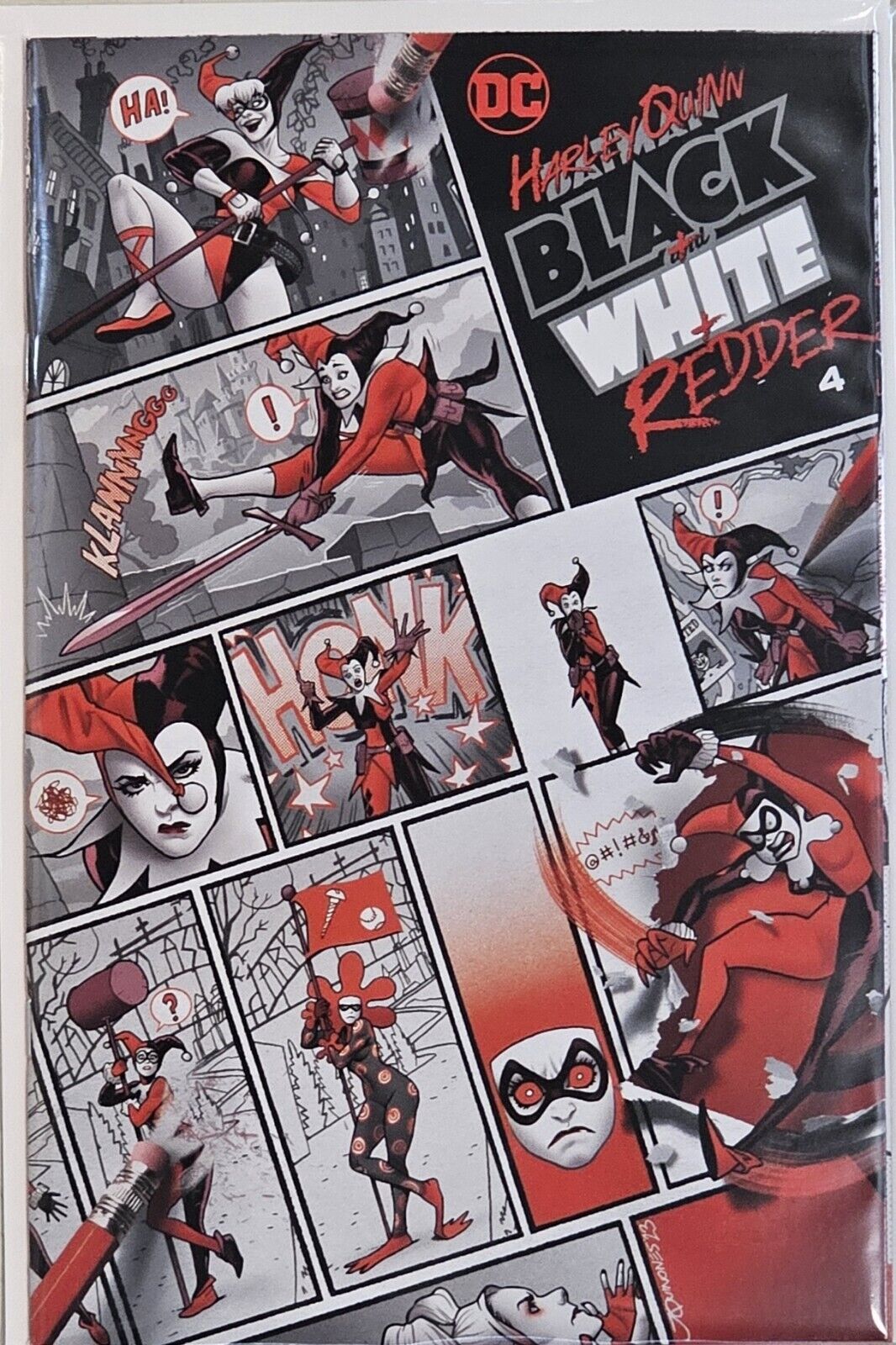 HARLEY QUINN BLACK WHITE REDDER #4A DC Joe Quinones VARIANT 10/17/23 NM