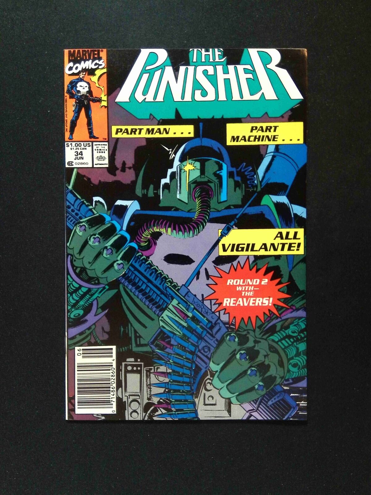 Punisher #34 MARVEL Comics 1990 VF+ NEWSSTAND