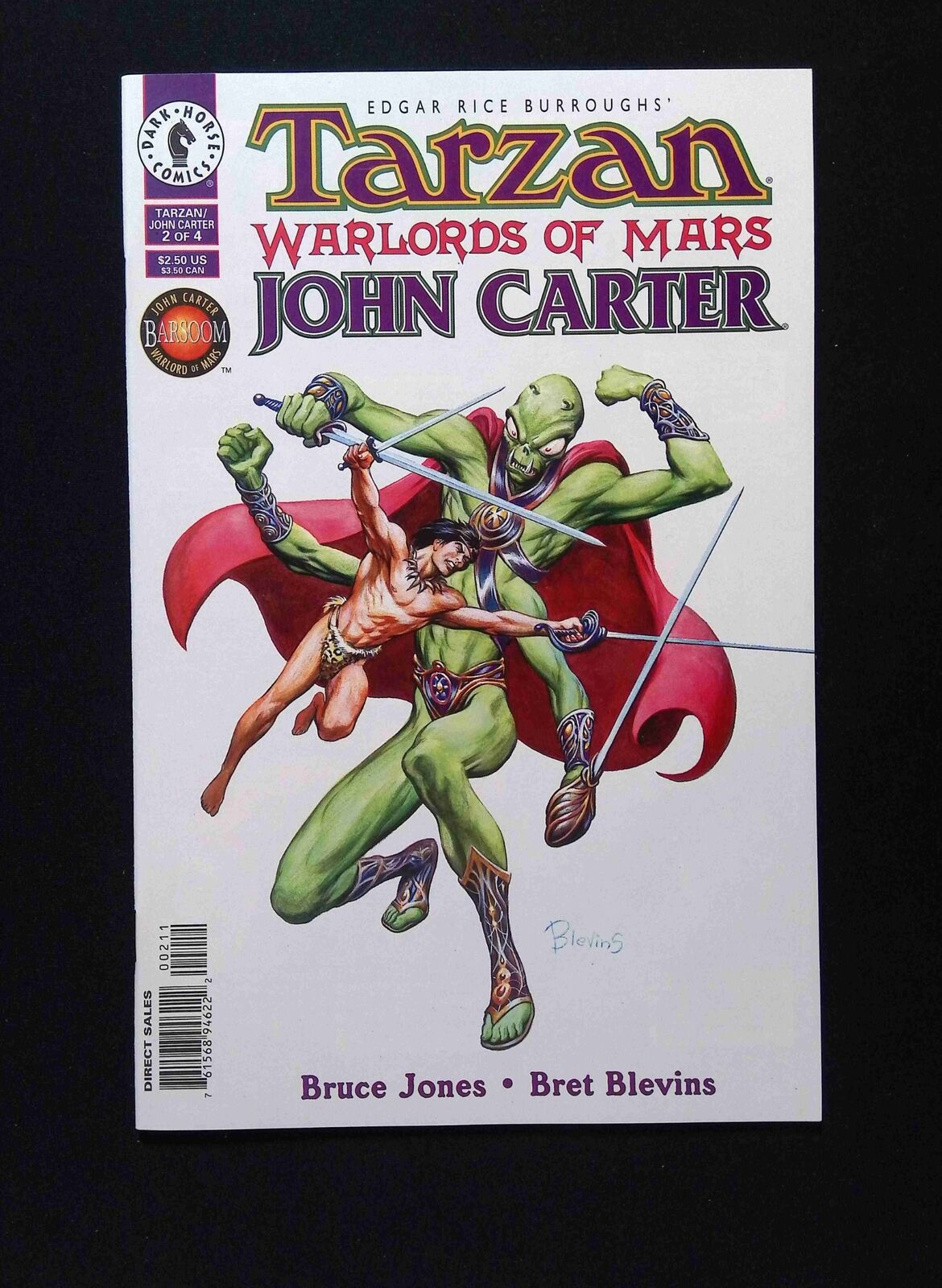 Tarzan Warlords of Mars John Carter #2 DARK HORSE Comics 1996 VF/NM