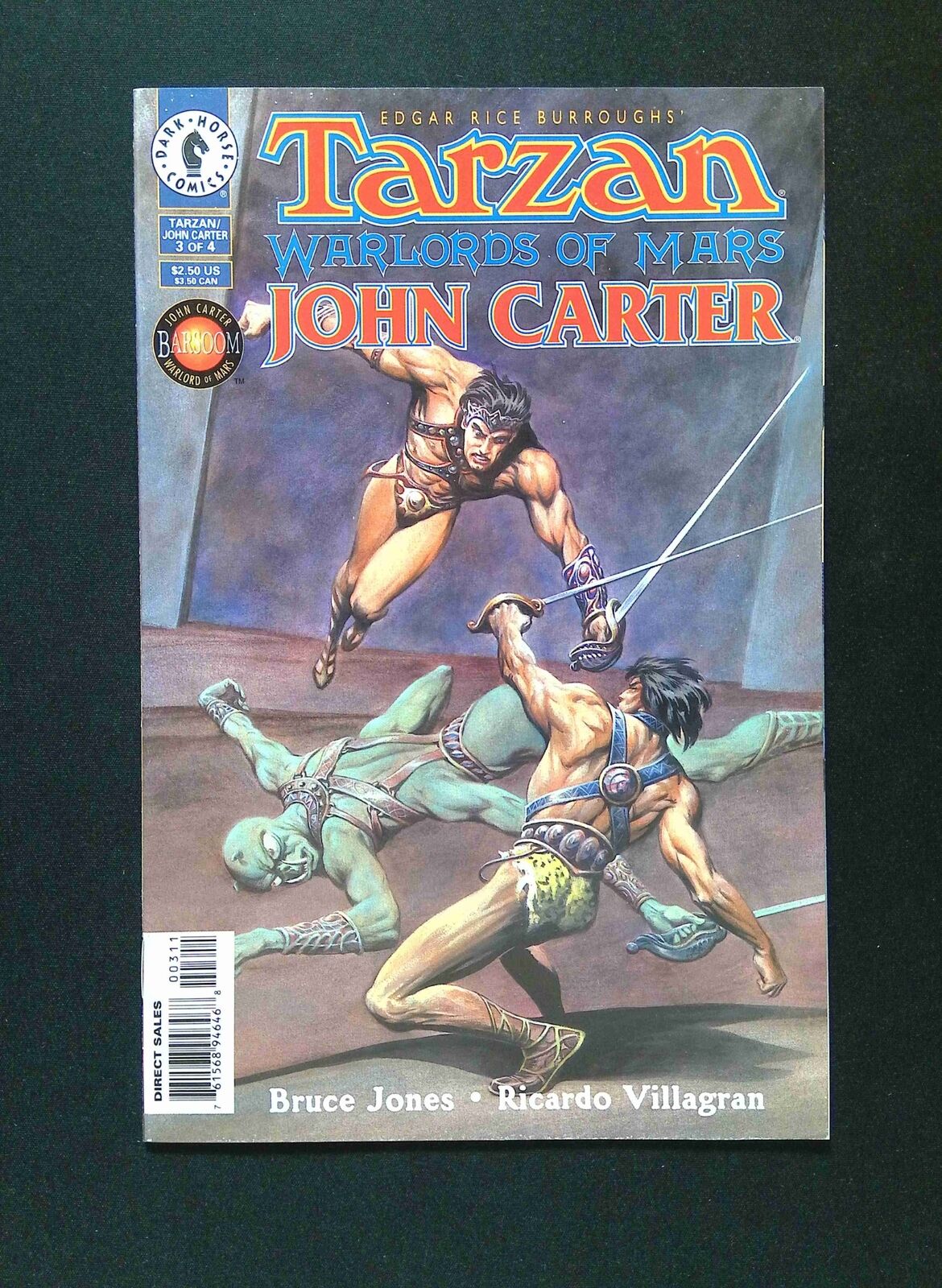 Tarzan Warlords of Mars John Carter #3 DARK HORSE Comics 1996 VF+