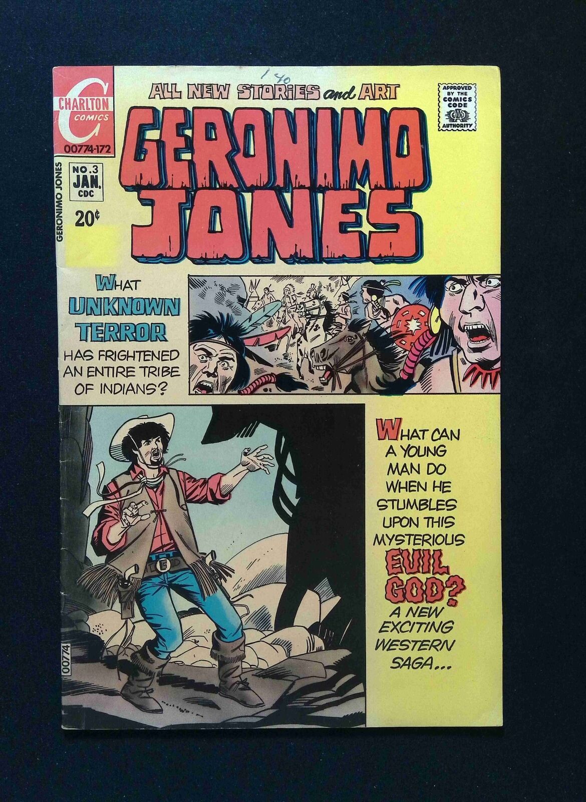 Geronimo Jones #3 CHARLTON Comics 1972 VG/FN