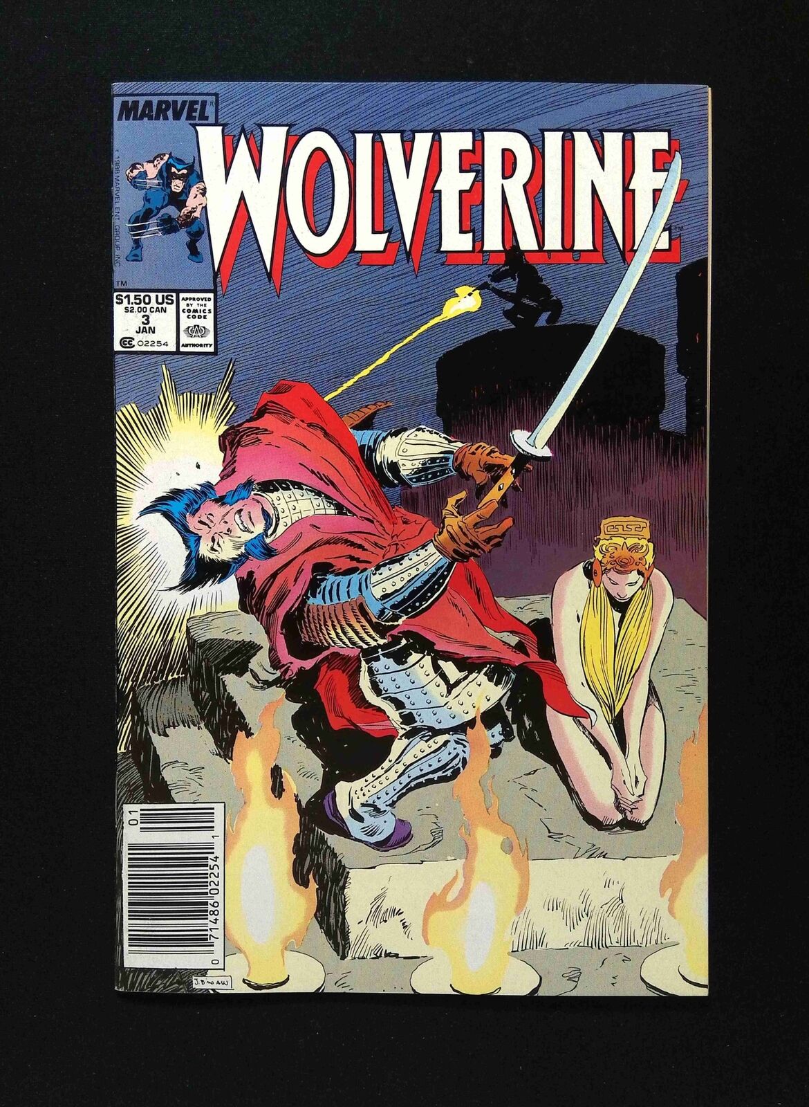 Wolverine #3 MARVEL Comics 1989 VF+ NEWSSTAND