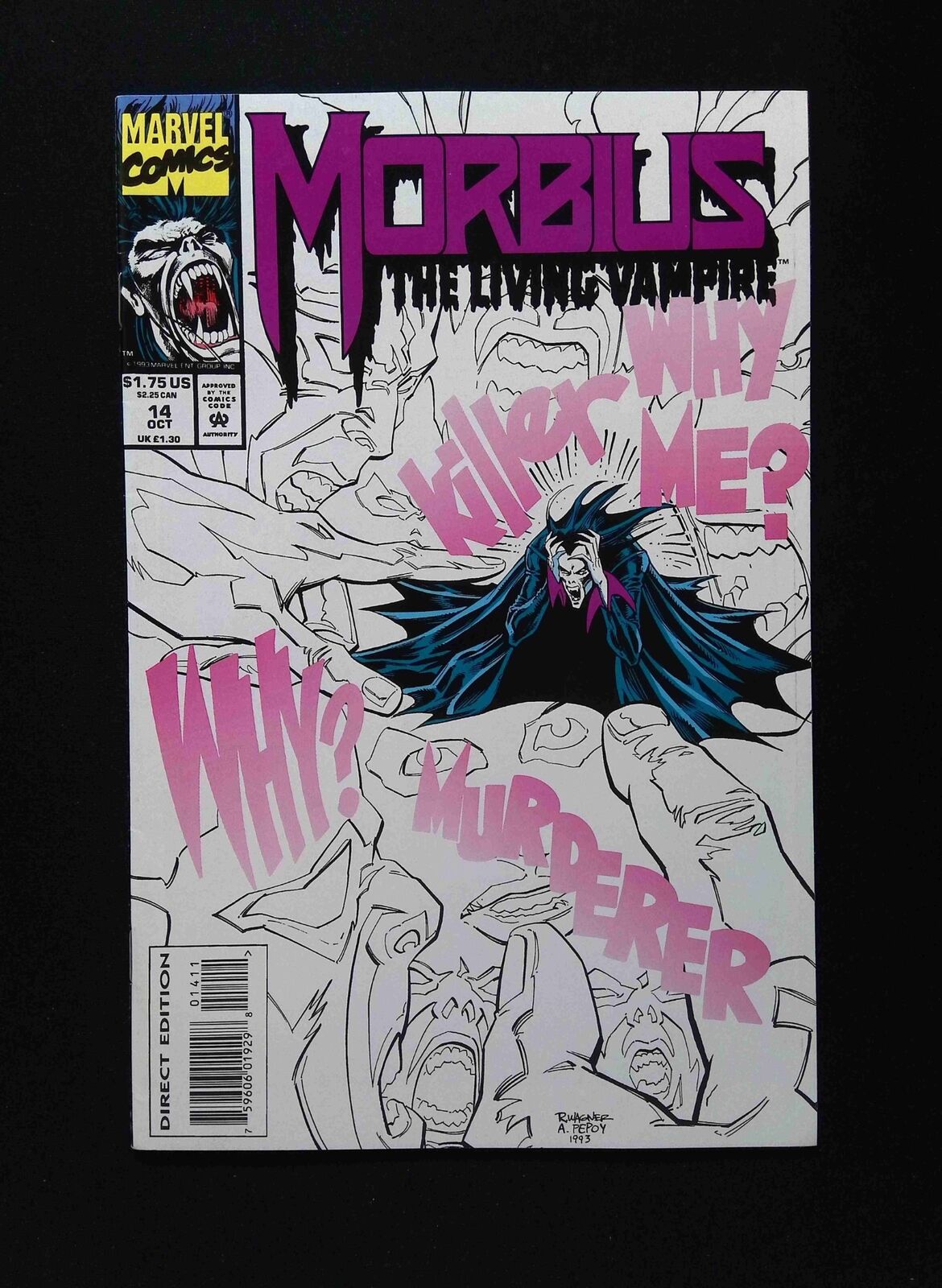 Morbius the Living Vampire #14 MARVEL Comics 1993 VF/NM