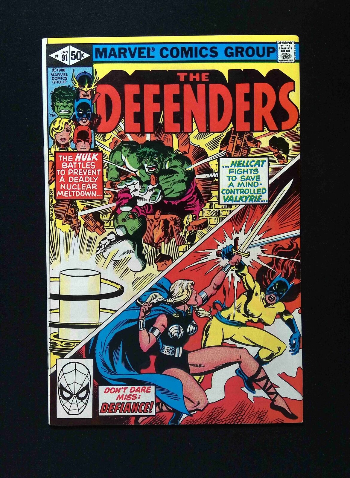 Defenders #91 MARVEL Comics 1981 VF+ WHITMAN VARIANT