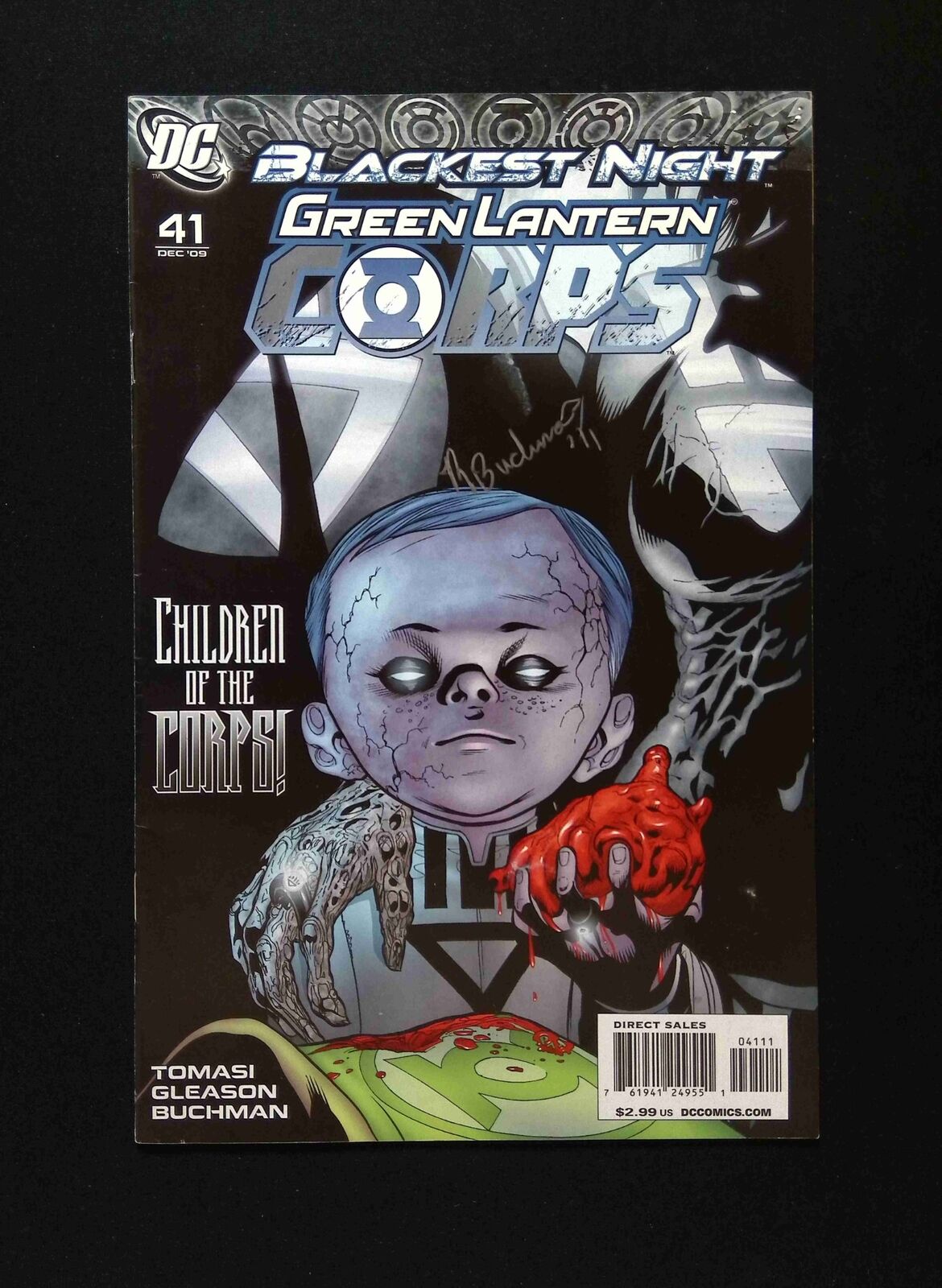 Green Lantern Corp #41 DC Comics 2009 VF- Signed By REBECCA BUCHMAN