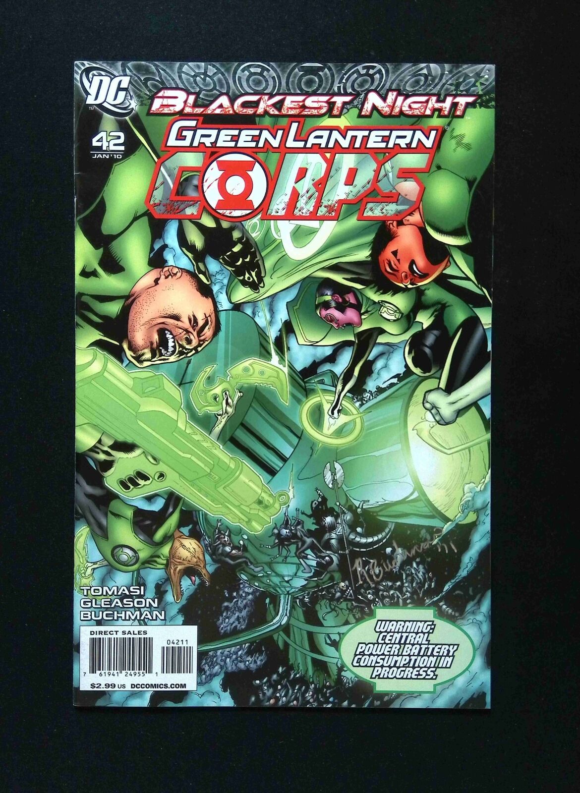 Green Lantern Corp #42 DC Comics 2010 FN/VF Signed By REBECCA BUCHMAN