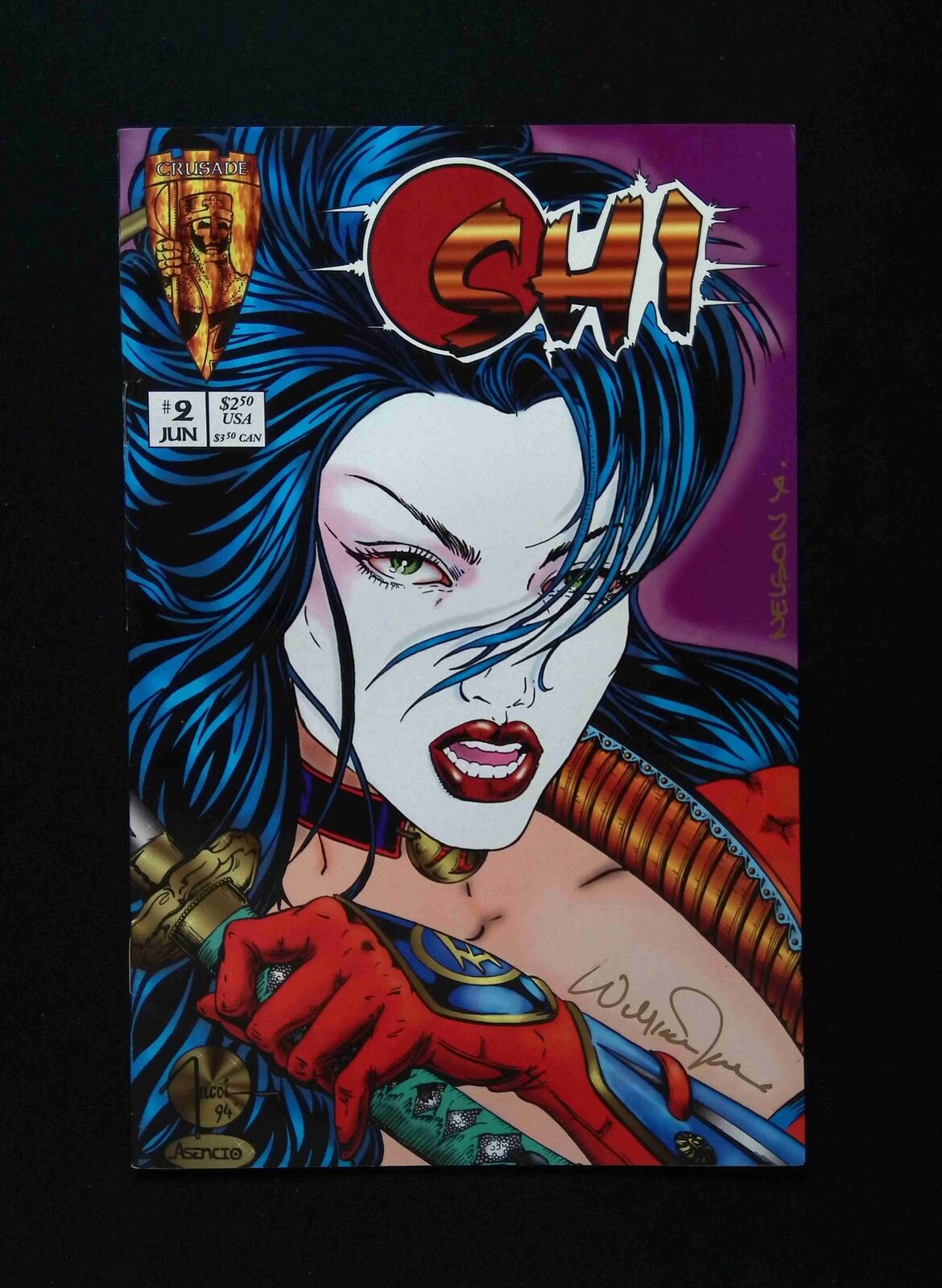 Shi the Way of the Warrior #2 CRUSADE 1994 VF+ Signed By TUCCI NELSON ASENCIO