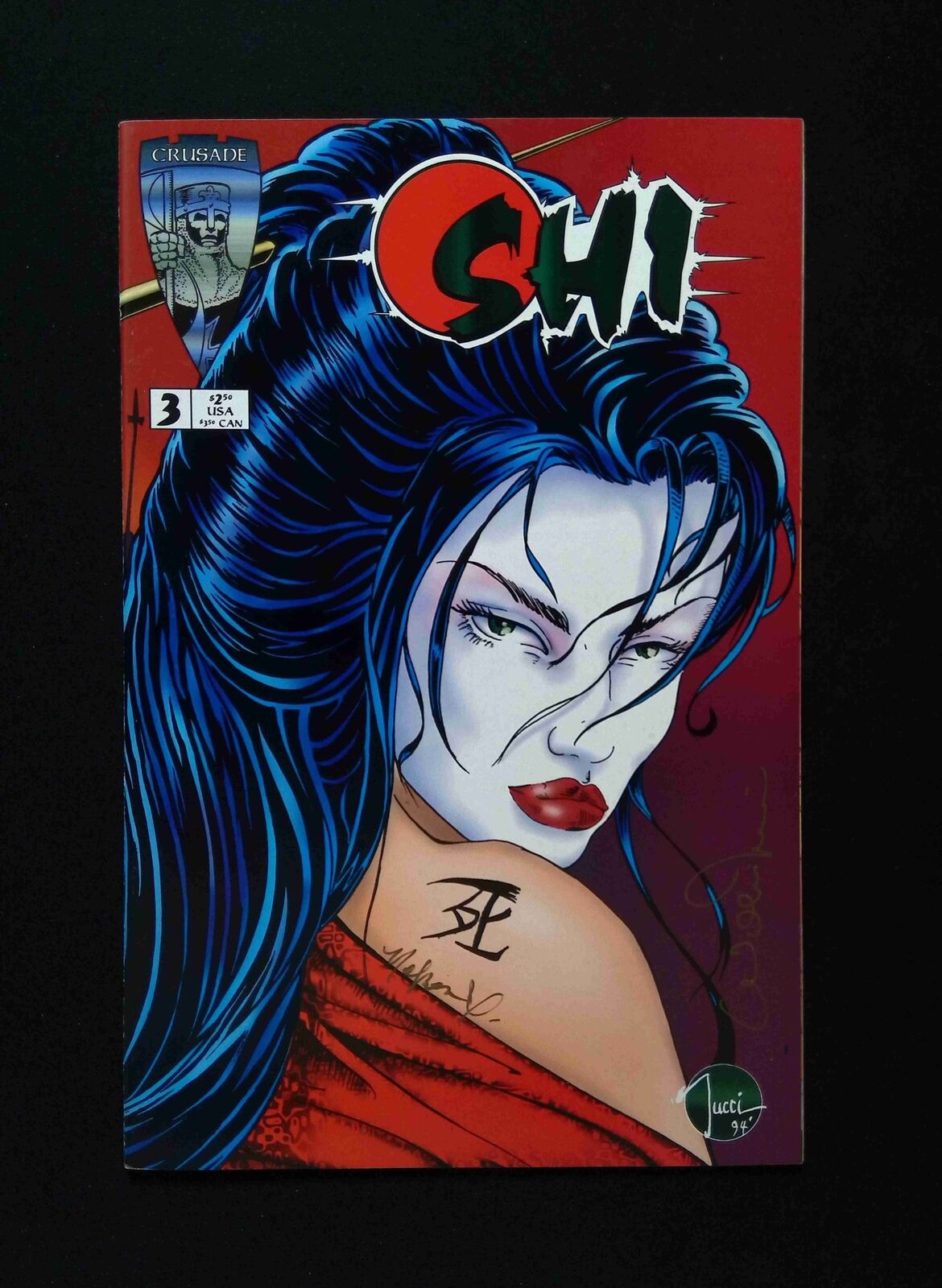 Shi the Way of the Warrior #3 CRUSADE 1994 VF+ Signed By TUCCI & TUCCI