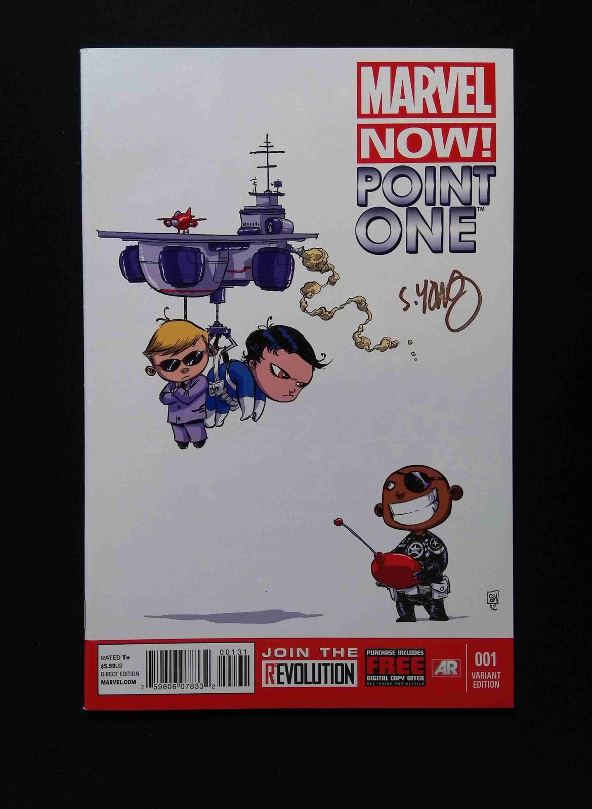 Marvel Now Point One #1B MARVEL 2012 VF+ Young Variant SIGNED BY SKOTTIE YOUNG