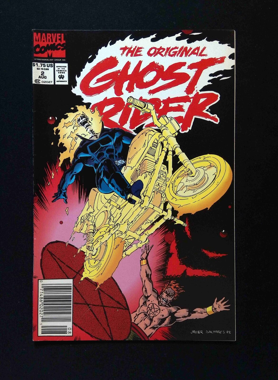 Original Ghost Rider #2 MARVEL Comics 1992 VF NEWSSTAND