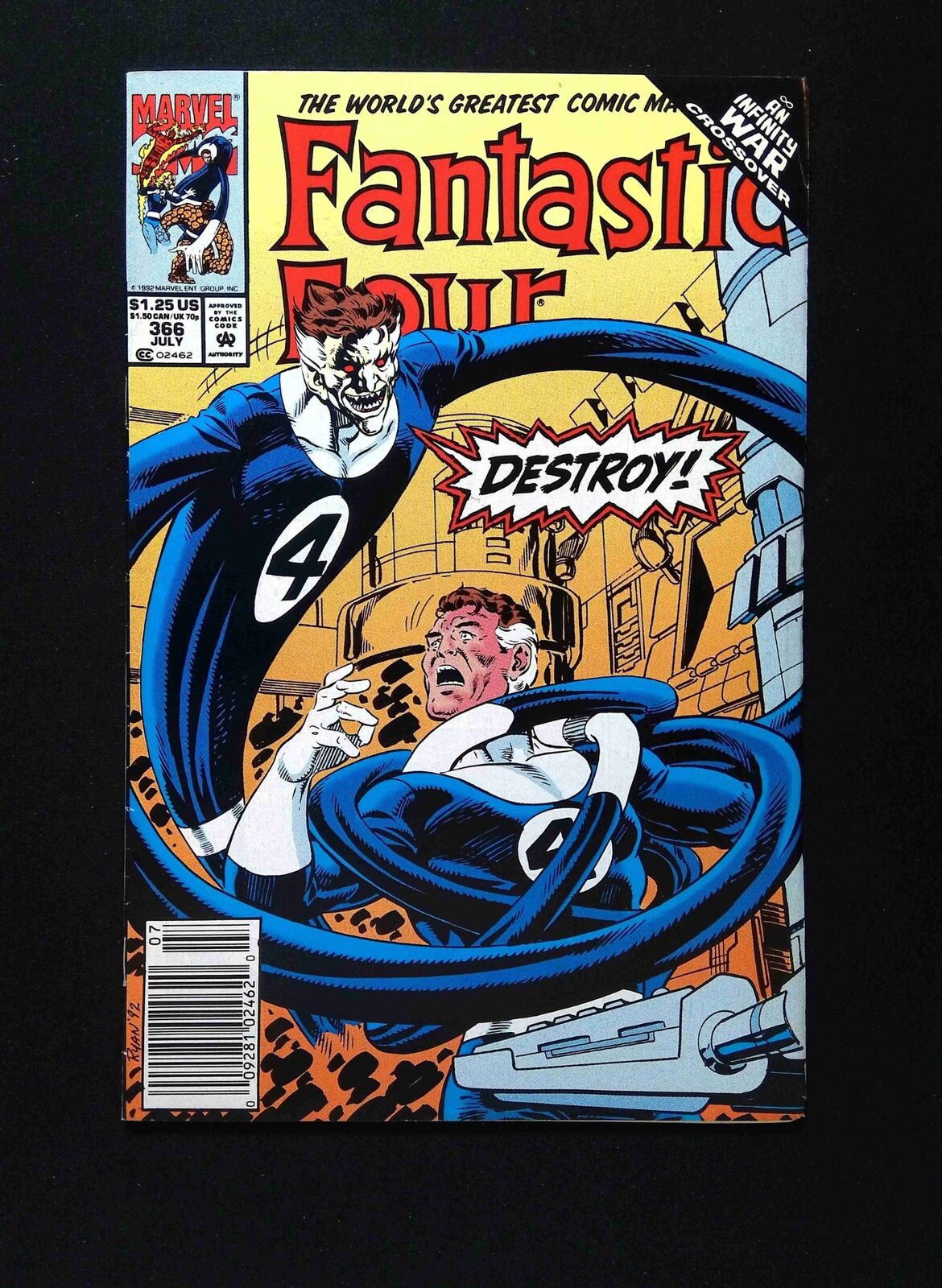 Fantastic Four #366 MARVEL Comics 1992 FN+ NEWSSTAND