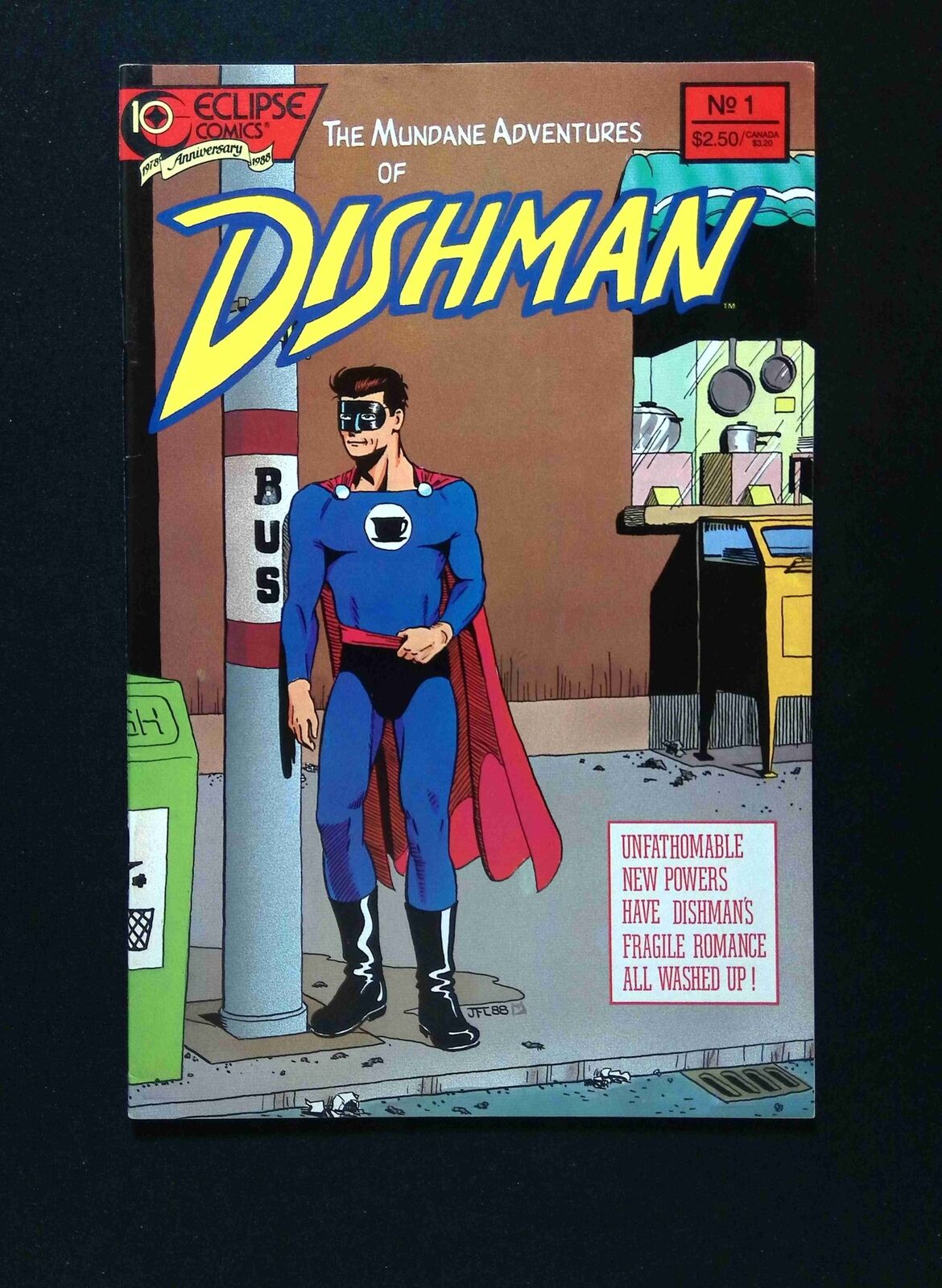 Mundane Adventure of Dishman #1 ECLIPSE Comics 1988 VF