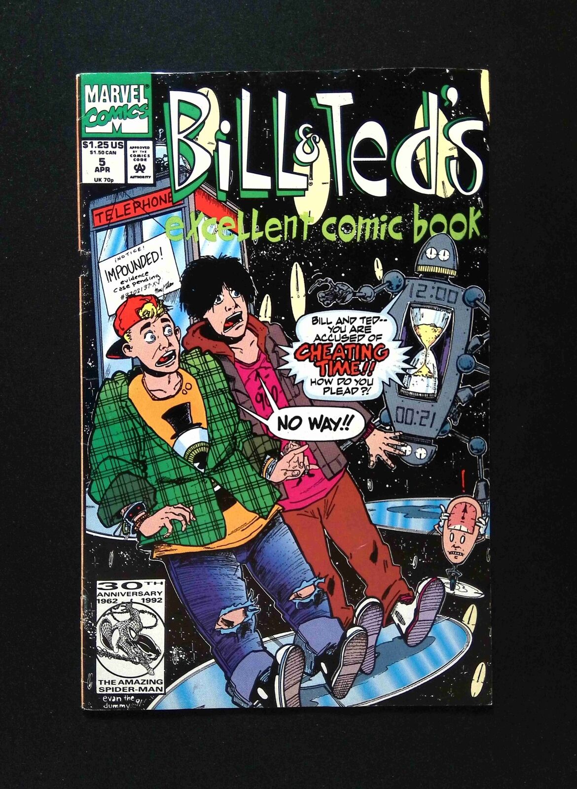 Bill and Ted's excellent Comic Book #5 MARVEL Comics 1992 FN