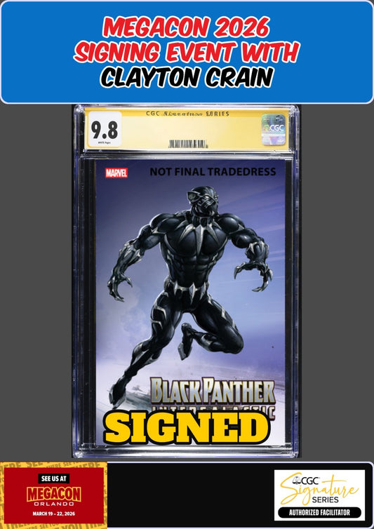 BLACK PANTHER INTERGALACTIC #2 CGC 9.8 CLAYTON CRAIN SIGNED MEGACON PRESALE