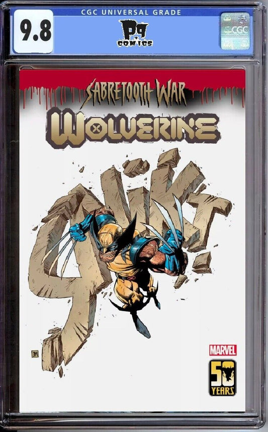 WOLVERINE #50 MARVEL 2024 JUSTIN MASON SNIKT VARIANT CGC 9.8 NM/MT PRESALE