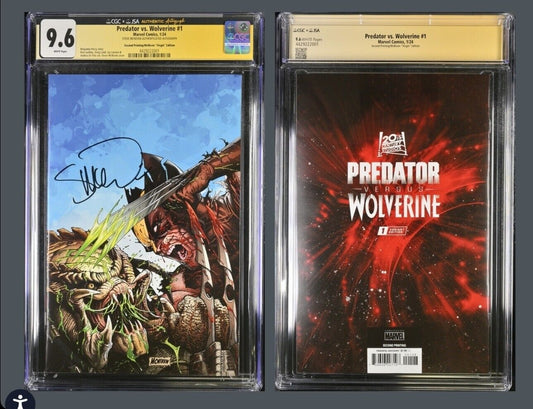 Predator Vs Wolverine #1 Marvel 2024 CGC SS 9.6 Signed By Steve McNiven