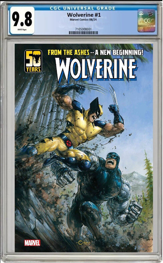 WOLVERINE #1 MARVEL 2024 CLAYTON CRAINE VARIANT CGC 9.8 NM/MT PRESALE