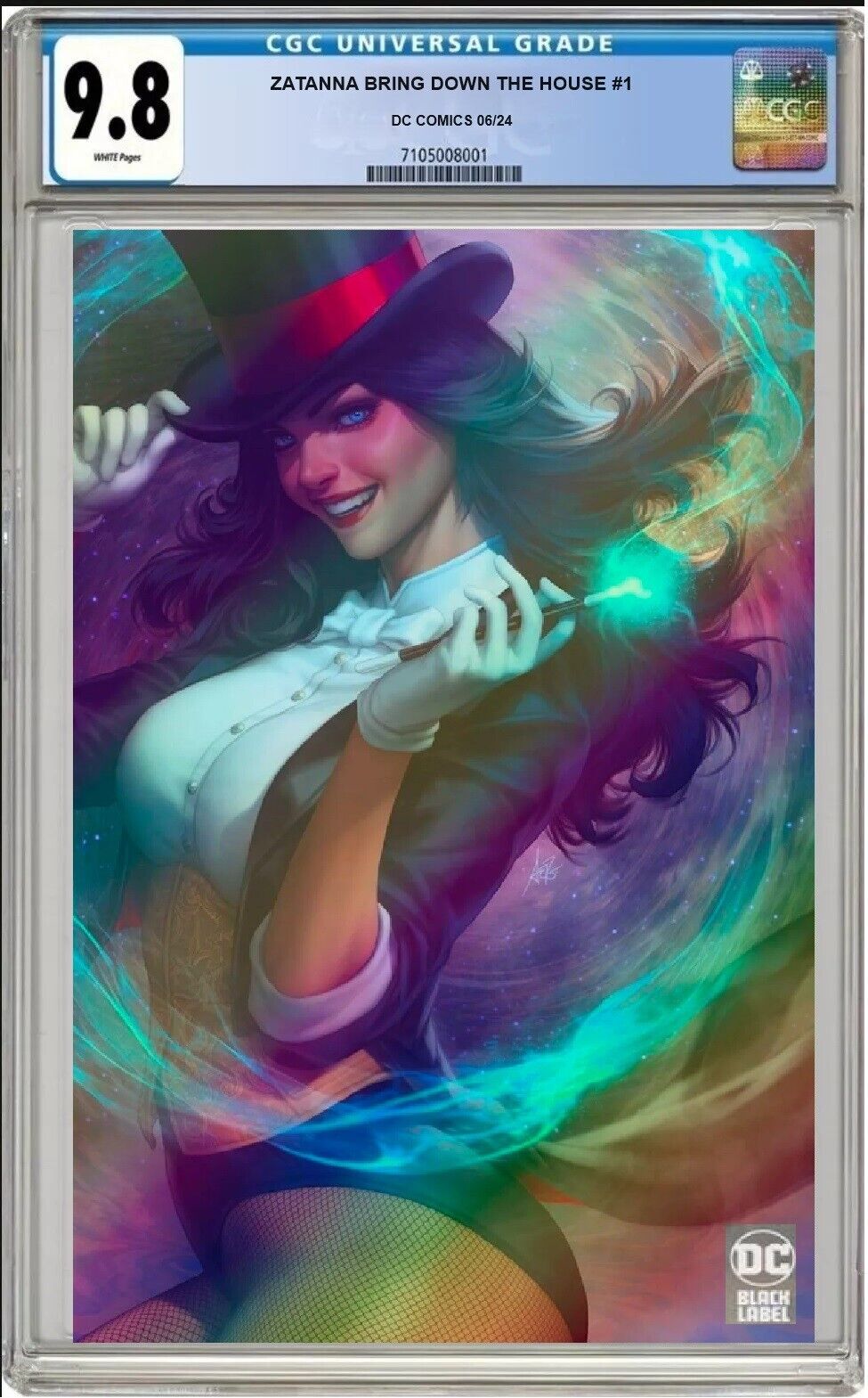 ZATANNA BRING DOWN THE HOUSE #1 CVR D DC ARTGERM LAU FOIL 2024 CGC 9.8 NM/MT