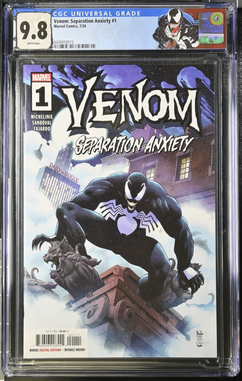 Venom Separation Anxiety #1 Marvel 2024 CGC 9.8 Custom Venom Label