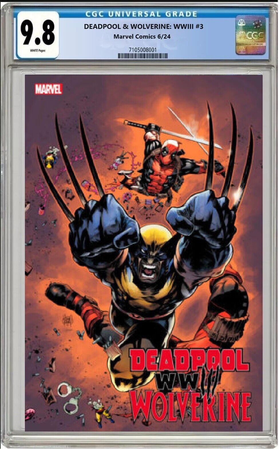 DEADPOOL WOLVERINE WWII #3 MARVEL KUBERT CVR A 2024 GUARANTEED CGC 9.8 PRESALE