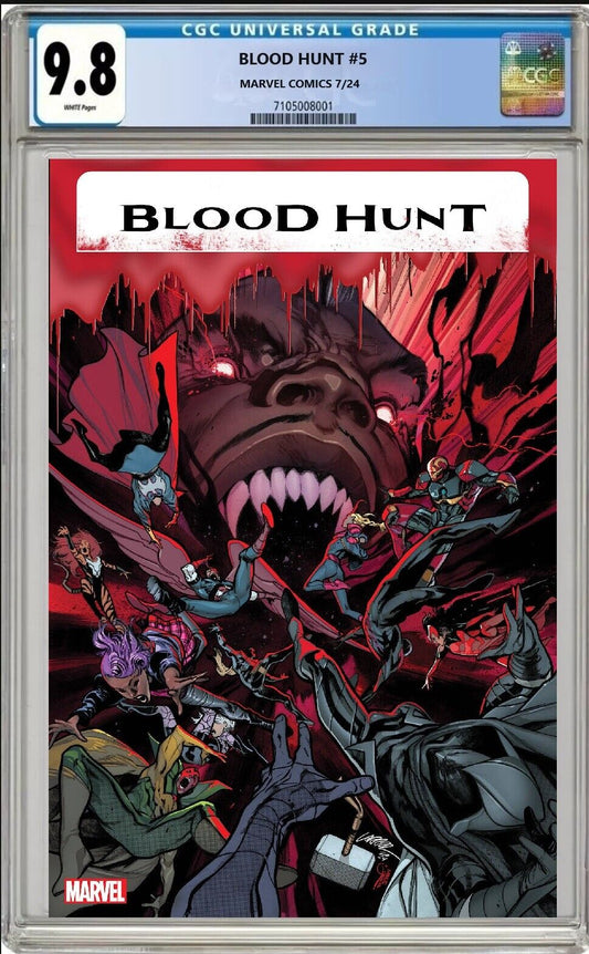 BLOOD HUNT #5 MARVEL 2024 LARRAZ RED BAND VARIANT CGC 9.8 NM/MT PRESALE