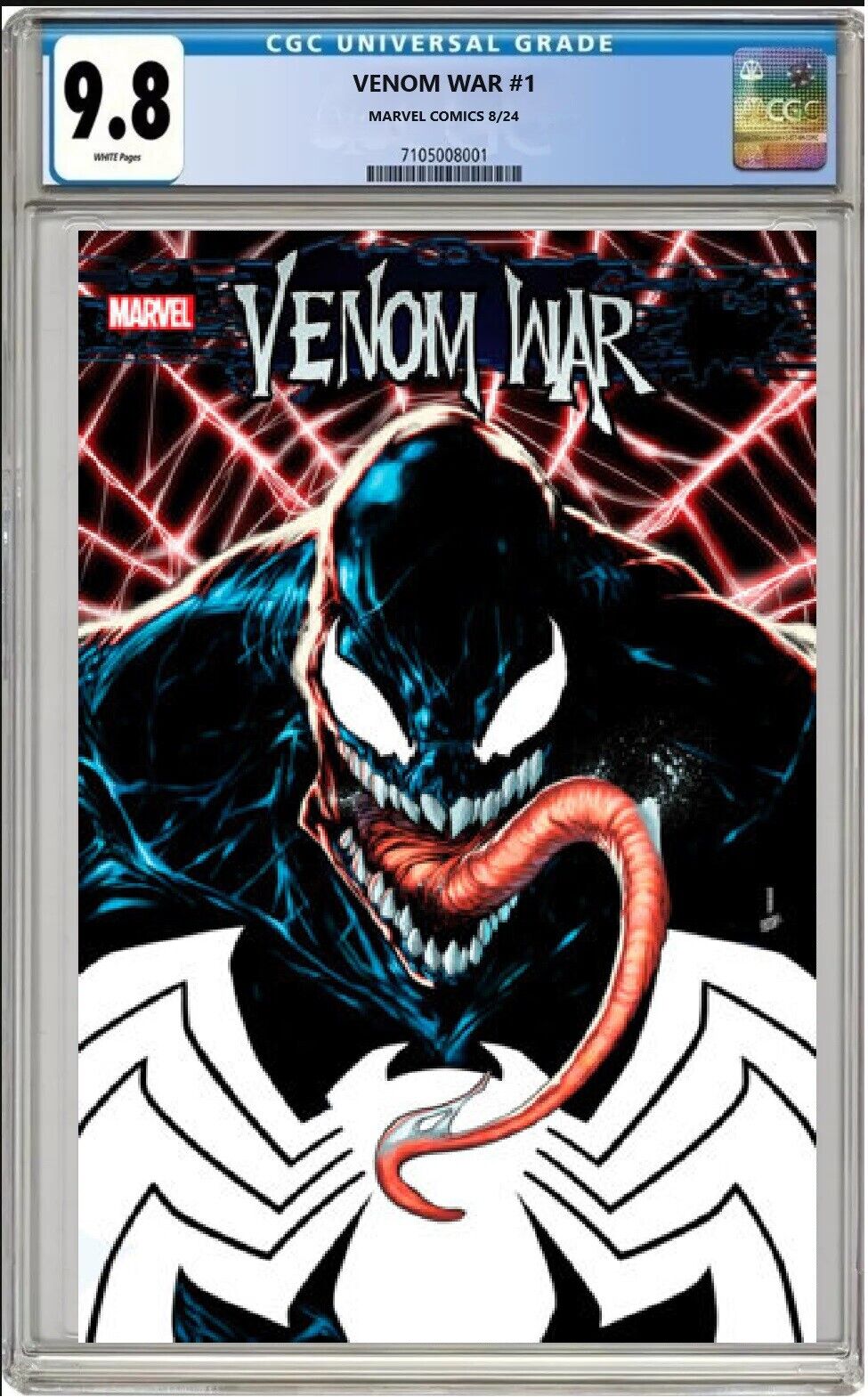 VENOM WAR #1 MARVEL 2024 DAVID BALDEON FOIL VARIANT CGC 9.8 NM/MT PRESALE