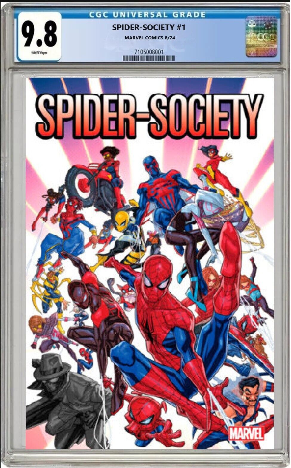 SPIDER-SOCIETY #1 MARVEL 2024 CVR A PETE WOODS CGC 9.8 NM/MT PRESALE