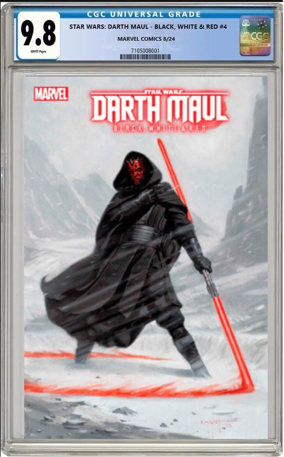 STAR WARS: DARTH MAUL - BLACK, WHITE & RED #4 MARVEL E.M. GIST GCG 9.8 PRESALE