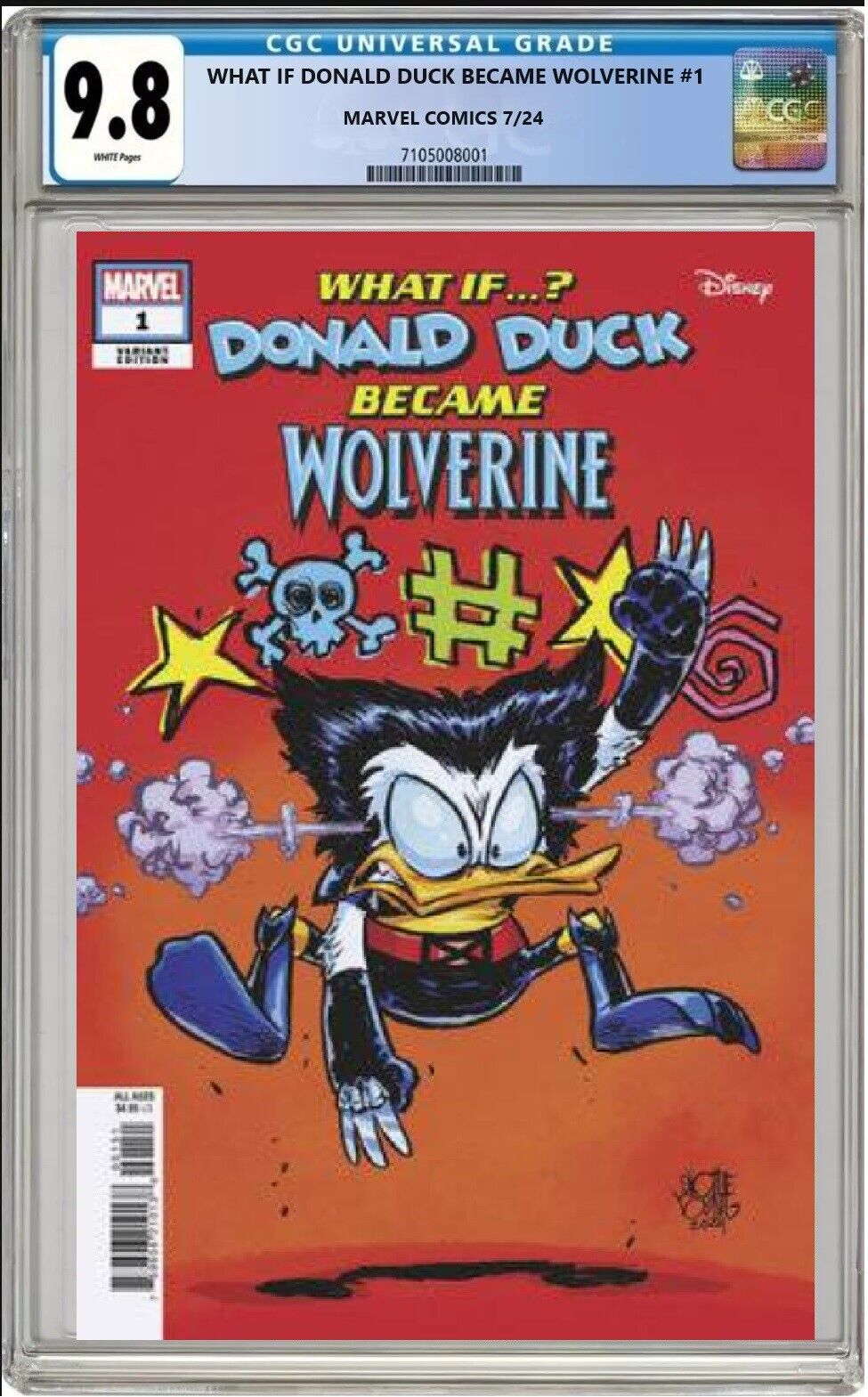 WHAT IF DONALD DUCK BECAME WOLVERINE #1 MARVEL YOUNG VARIANT CGC 9.8 PRESALE