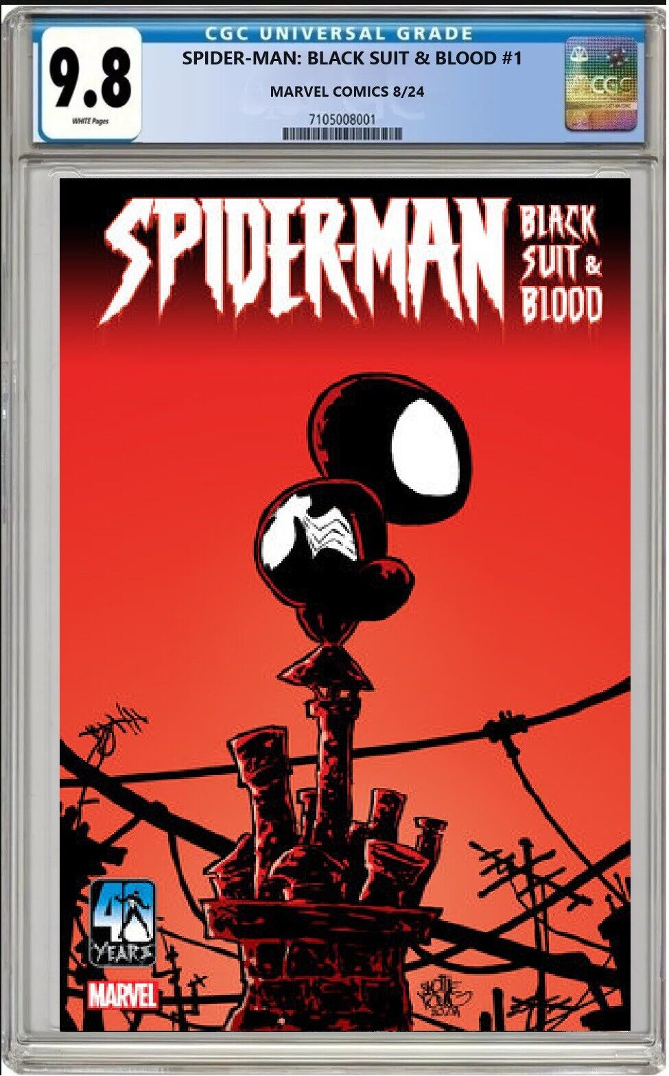 SPIDER-MAN: BLACK SUIT & BLOOD #1 2024 SKOTTIE YOUNG VARIANT CGC 9.8 PRESALE